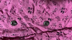 pink patterned long kurti