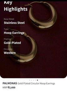 PALMONAS Gold Hoop Earrings