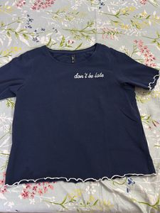 Blue Cropped Tee