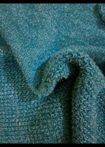 Stylish Teal Knitted Poncho