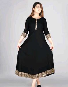 Elegant Black Ethnic Gown