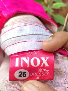 Girls Dress/Frock Yellow And Pink #under500.           It Has A Small But It's Not noticeable