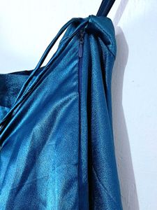 Satin Navy Blue Lehenga Choli