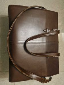 Vintage Brown Leather Tote Bag