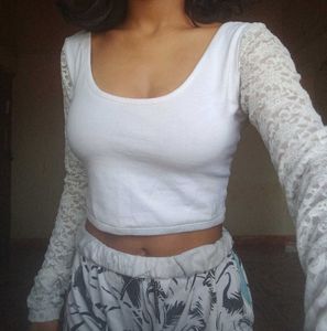 Pack Of 2 Crop Fitted Tops