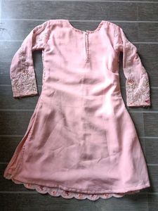 Pink Embroidered farshi garara hand Wark