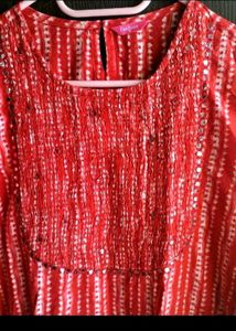 Fashor Mirror Kurta+ Chikankari Pants