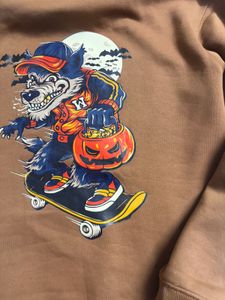 Brown Graphic Hoodie