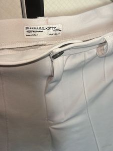 White Straight Trouser