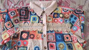 Crochet Granny Square Shirt