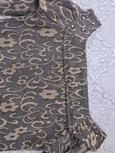 Off Shoulder Black Golden Top