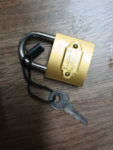 Brass Padlock with Key