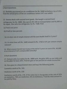 Class 8 Maths: Important Questions