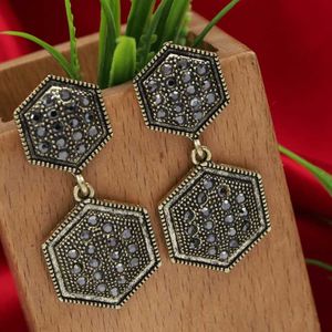 Antique gold Plated rustic earrings