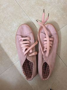 Pink Canvas Sneakers