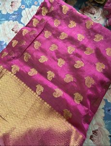 Pink Saree With Blouse