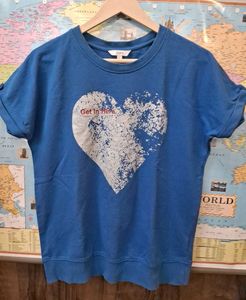 Vibrant Blue Cotton Regular Tshirt