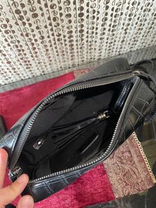 YSL Black Colour And Mint Green Sling Bag