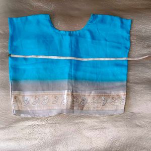 🛍️ Synthetic Sky Blue Saree⭐⭐⭐⭐⭐
