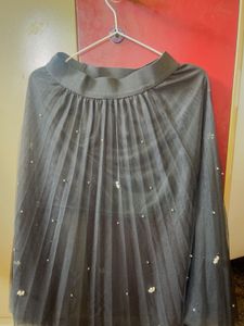 Party Wear Net Skirt With Lining Inside