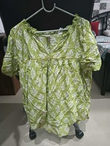 Green Kurti/ Peplum Top