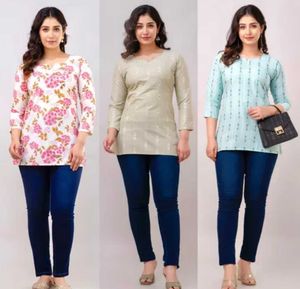 VROEGER Floral Printed Short Kurti for Women Pack