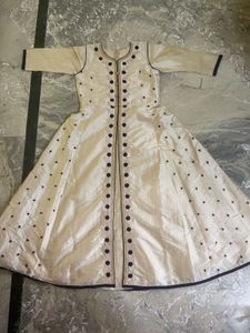 Elegant Cream Anarkali Suit Set