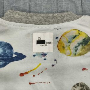 Burt&#39;s Bees Baby Celestial Zippered Romper