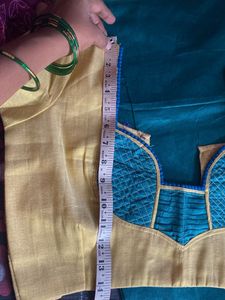 Saree And Stitched Blouse Like New
