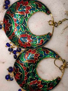 Enamel Floral Earrings