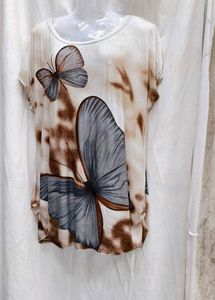 142310. Butterfly Print Top
