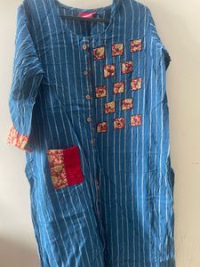 Ethnic Kurta With Cherry Red Pallazo