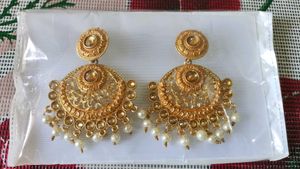 Gold Tone Dangle Earrings sealed pack