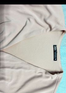 Blush Pink Ruched Bodycon Dress (ZARA)