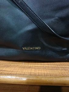 Valentino Black Leather Top Handle Crossbody Bag