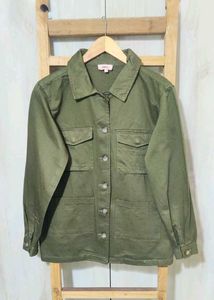Boho Embroidered Olive Jacket size-38-40