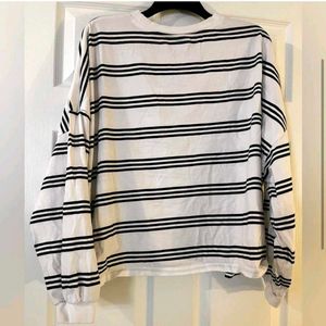 Striped Extreme Oversized Sweatshirt/Top