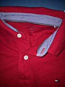 Tommy Hilfiger Red Polo T- Shirt
