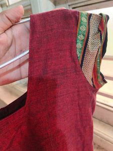 Maroon Kurti with Dupatta And Pant