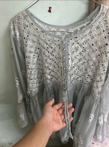 Pretty Pelpum Top With Full Mirror Work