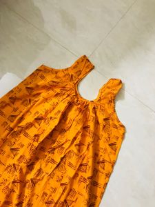 Printed Yellow nightdress