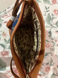 Blue Patterned Crossbody Bag