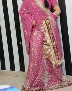 Pink Shimmer Embroidered Lehenga Choli