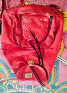 Maroon Colour Bag For College Girl
