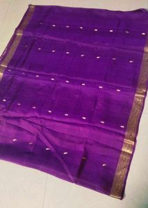 Dark Purple Colour Pure Kanchipattu Saree