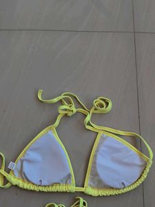 fluorescent Yellow Bikini Set