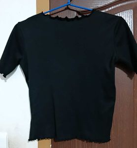 Black Heart Cutout Top