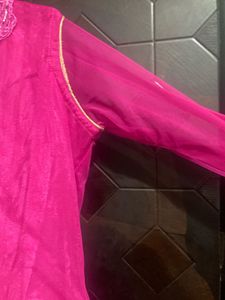 Pink Embellished Salwar Kameez With Dupatta