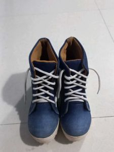 Stylish Denim High Ankle Boots