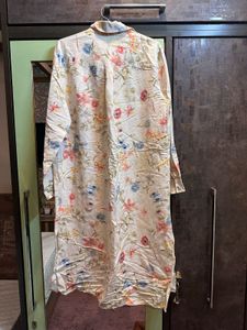 Zara Floral Print Shirt Dress